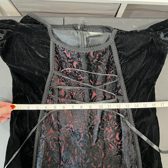 Vtg Lip Service Sz M Gothic Renaissance Velvet Dress Whimsigoth Vampire Rare - Picture 14 of 16